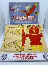 Vintage 1944 Fawcett Publications Flying Captain Marvel Paper Kit New Unused