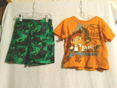 24 Month Disney Jake And The Never Land Pirates Shirt & Nickelodeon Green Short — 第 1/4 张图片