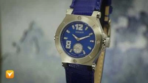 Renato Gent's Swiss Luxury Limited Edition Diamond Dial Blue Leather Strap - Picture 1 of 2