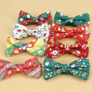 Pajaritas de Navidad para hombre algodón festival tema corbata copo de nieve árbol de Navidad - Imagen 1 de 21