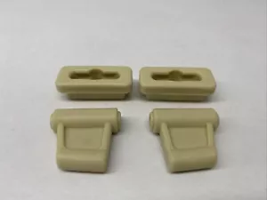 New Set of Beige Sun Visor Clips Fits Mercedes R107 380SL 450SL 560SL - Picture 1 of 2