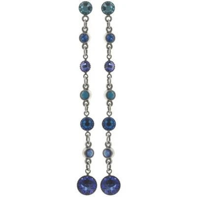 Konplott Ohrringe Ohrhänger Waterfalls blue antique silber small - Bild 1 von 3