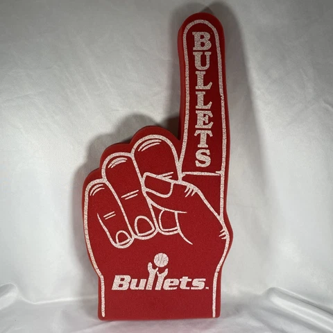 Vintage Washington Bullets Foam Finger NBA 1993 Trench Basketball Cover