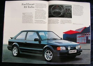 Ford Escort Prospekt 7.1987 mit RS Turbo, XR 3i und Cabrio - Picture 1 of 10