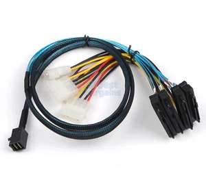 New 12Gbps Mini SAS SFF-8643 to 4xSAS SFF-8482 Cable RHS36-4819 - Picture 1 of 10