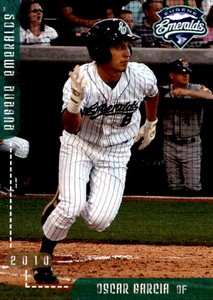 2010 Eugene Emeralds Grandstand #12 Oscar Garcia El Paso Texas TX Baseball Card