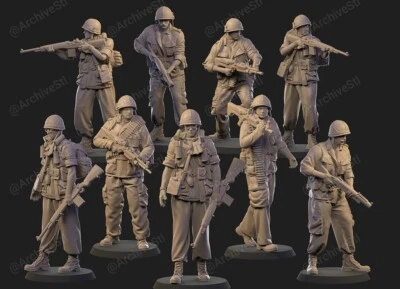 PEDDINGHAUS-DECALS Peddinghaus 3 D Druck 1/48 48146 9 US Soldaten Vietnam