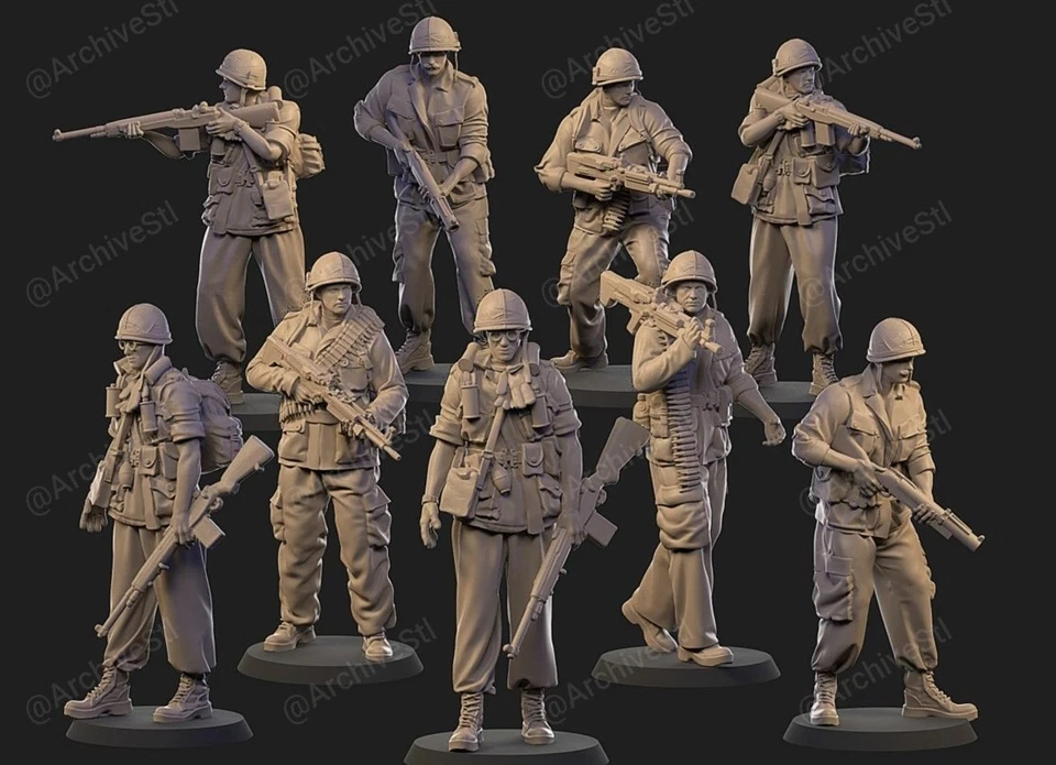 Peddinghaus 3 D Druck 1/48 48146 9 US Soldaten Vietnam - Bild 1 von 1