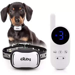eXuby - Tiny Shock Collar for Small Dogs 5-15lbs - White Remote - Picture 1 of 7