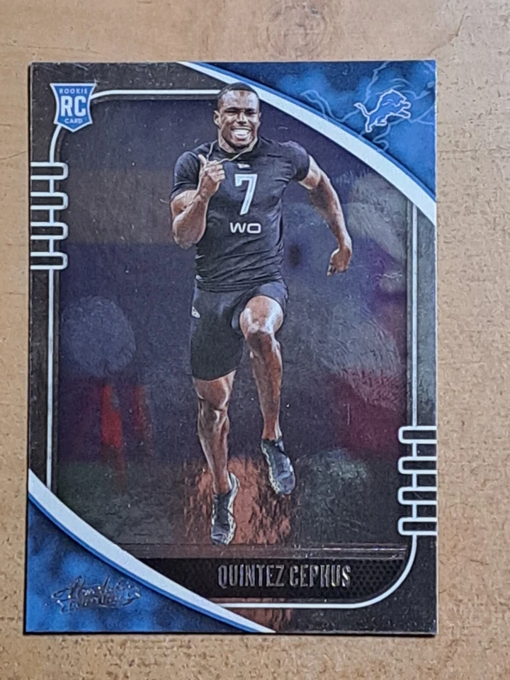 Quintez Cephus 2020 Absolute Rookie Card 187 Detroit Lions Wisconsin Badgers - Image 1 of 1