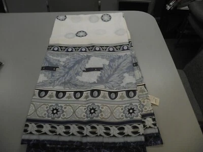 EXCELL LIVING - NAVY & WHITE PRINT SHOWER CURTAIN - PRE-OWNED - Image 1 of 4