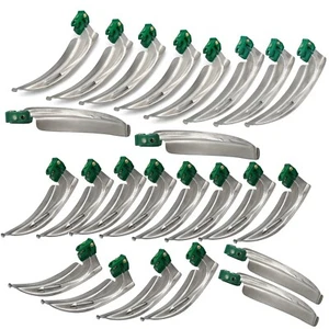 40 pièces lame de laryngoscope Macintosh fibre optique 20 pièces #4 et 20 pièces #3 set LS-3131 - Photo 1/3
