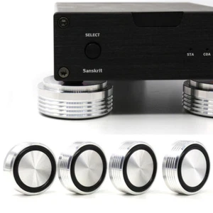 4pcs Aluminum Alloy Speaker Isolation Feet Stand Turntable Amplifier Base Pads - Picture 1 of 5