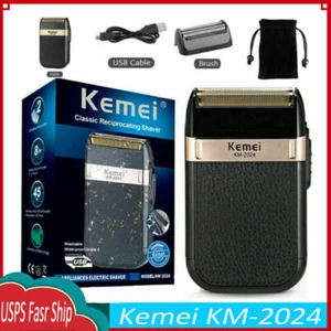 Herren Elektrorasierer Trimmer Kemei KM-2024 wiederaufladbarer tragbarer Rasierer Rasierer - Bild 1 von 8