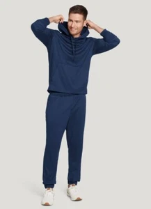 Jockey MEN'S LARGE Performance Fleece Jogger and Hoodie, dark blue. NWT $92! - Picture 1 of 3