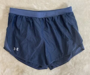Under Armor Shorts Womens Medium Navy Blue Lined Running Athletic Pockets Basic - Picture 1 of 3