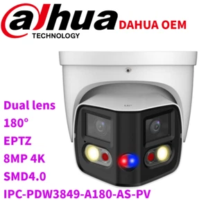 2.8mm DAHUA OEM Dual lens 180° EPTZ 8MP 4K IPC-PDW3849-A180-AS-PV POE IP Camera  - Picture 1 of 24