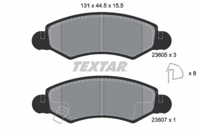 TEXTAR 2360501 Pastilla de Freno Set, Disco para Chevrolet, Holden, Opel, Subaru - Imagen 1 de 4