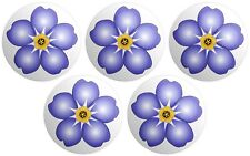 5 x Forget Me Not Flower Alzheimer's Awareness BUTTON PIN BADGES 25mm 1 INCH
