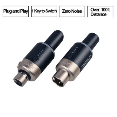 JOYO 5.8GHz Wireless Microphone System Plug On XLR Transmitter Receiver 100FT - Image 1 of 4