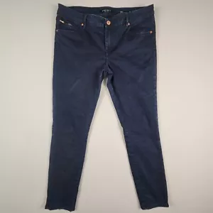 Jeanswest Jeans Womens Size 16 Blue Skinny 7/8 Zip Ankle Denim Stretch - Picture 1 of 13