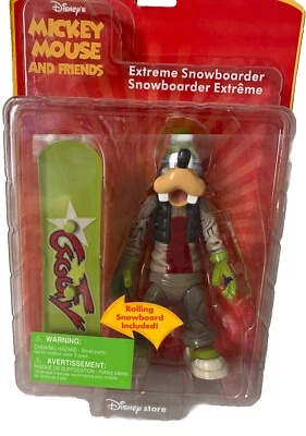 DisneyStore Mickey Mouse & Friends Extreme Snowboarder Goofy Figura Sin usar, en caja Foto 1 de 3