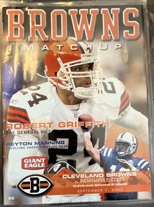 NFL Cleveland Browns Vs Indianapolis Colts Program Peyton Manning 9/7/2003 - Picture 1 of 3