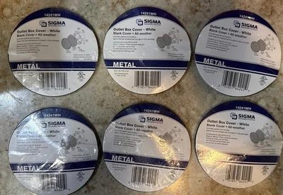 6 Sigma Electric  Round  Steel  Flat Box Cover  For Wet Locations - Image 1 of 3