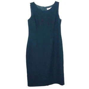 Jones New York Black Shift Dress Cocktail Business Sleeveless Womens Sz 8 - Foto 1 di 7