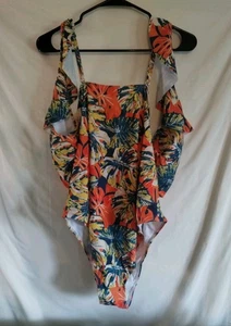 Shein Tropical Print One Piece Swimsuit Size 4X NWOT - Picture 1 of 4