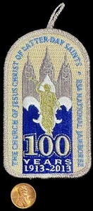 OA BSA FLAP CHURCH JESUS CHRIST LDS MORMON 100TH ANN 2013 JAMBOREE POCKET PATCH - Picture 1 of 2