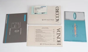 1997 Honda Accord Coupe Owners Manual SRS Warranty Decals Nice Set! - Bild 1 von 5