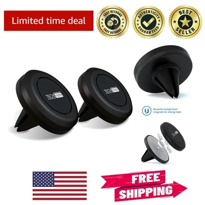 Easy-to-Use Magnetic Car Phone Mount 2-Pack - Rotate and Position with Ease - Image 1 of 4