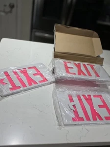 3 Pack Cooper Lighting Emergency Lighting LED Safety Exit Signs 023-783-EUXRL - Picture 1 of 8