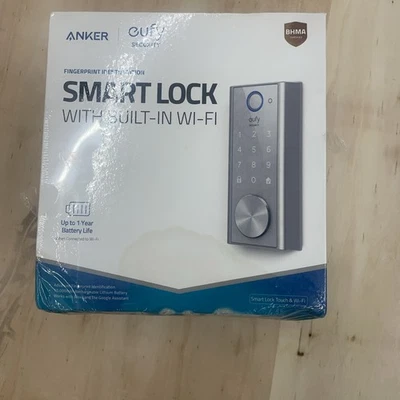 Eufy Seguridad Cerradura de Puerta Inteligente Identificación de Huellas Dactilares, Wi-Fi Incorporado - Negro T8520111 NUEVO Foto 1 de 3