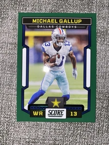 2023 Score #229 Michael Gallup Green Parallel Dallas Cowboys NFL Football - Bild 1 von 2
