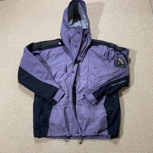 Vintage Helly Hansen Equipe Ski Jacket Mens Large Lilac Black 90s Mountain - Picture 1 of 14