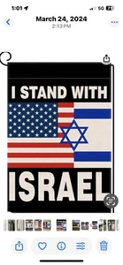 I STAND WITH ISRAEL YARD FLAG - Picture 1 of 6