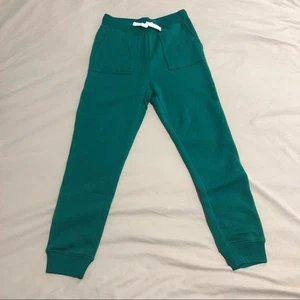 NWT J.Crew Factory Girls Green Fleece Jogger Sweatpants Size Medium - Picture 1 of 6