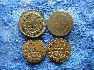 NASSAU 1/4 KREUZER 1814 KM9, 1818 corroded KM41, 1819, 1822 KM42 - Picture 1 of 2