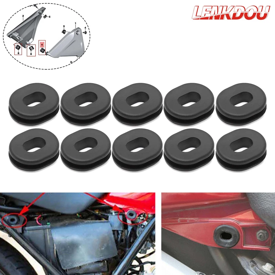 Juego de 10 ojales de cubierta lateral para bandeja de batería 61138532186 para BMW R1200R/RS R1250RS/RT Foto 1 de 4