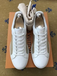 Louis Vuitton Trainers Sneaker Shoes Luxembourg Mens White UK 7.5 US 8.5 EU 41.5 - Picture 1 of 17