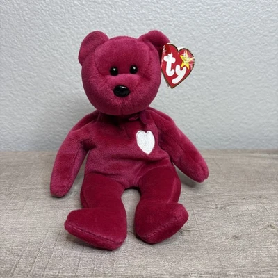 1998 VALENTINA the Ty Beanie Baby Bear, TAG ERRORS, RARE.  - Image 1 of 4