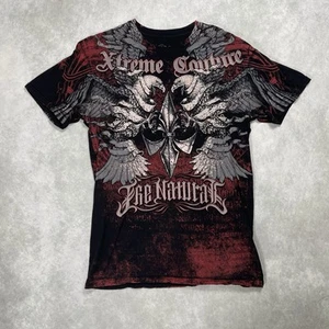 Xtreme Couture Affliction Vintage Y2K 2000’s Mens Size L Red Black Cross T-Shirt - Picture 1 of 8