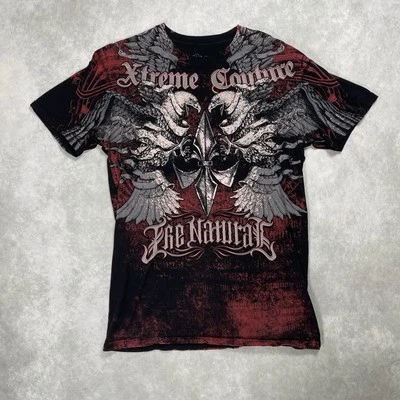 Camiseta Xtreme Couture Affliction Vintage Y2K 2000’s Para Hombre Talla L Roja Negra Cruz Foto 1 de 4