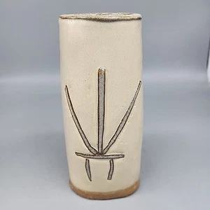 Vintage W Fuller Clay Ceramic Vase  7.25" - Picture 1 of 6