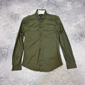 Diesel Mens Green Cotton Overshirt L size Slim Fit - Picture 1 of 8