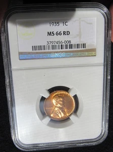 1935 1c MS66 RD NGC Beautiful Cent - Picture 1 of 2