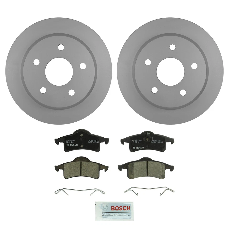 Kit de rotores traseros y pastillas de freno de disco de cerámica Bosch QuietCast para Jeep Grand Cherokee Foto 1 de 1