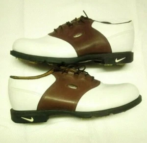 ZAPATOS DE GOLF NIKE CLASSIC AIR ZOOM TOUR II LOOPSADDLE MARRÓN/BLANCO TALLA 9 - Imagen 1 de 6